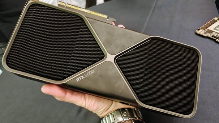 nvidia geforce rtx 5090 hand