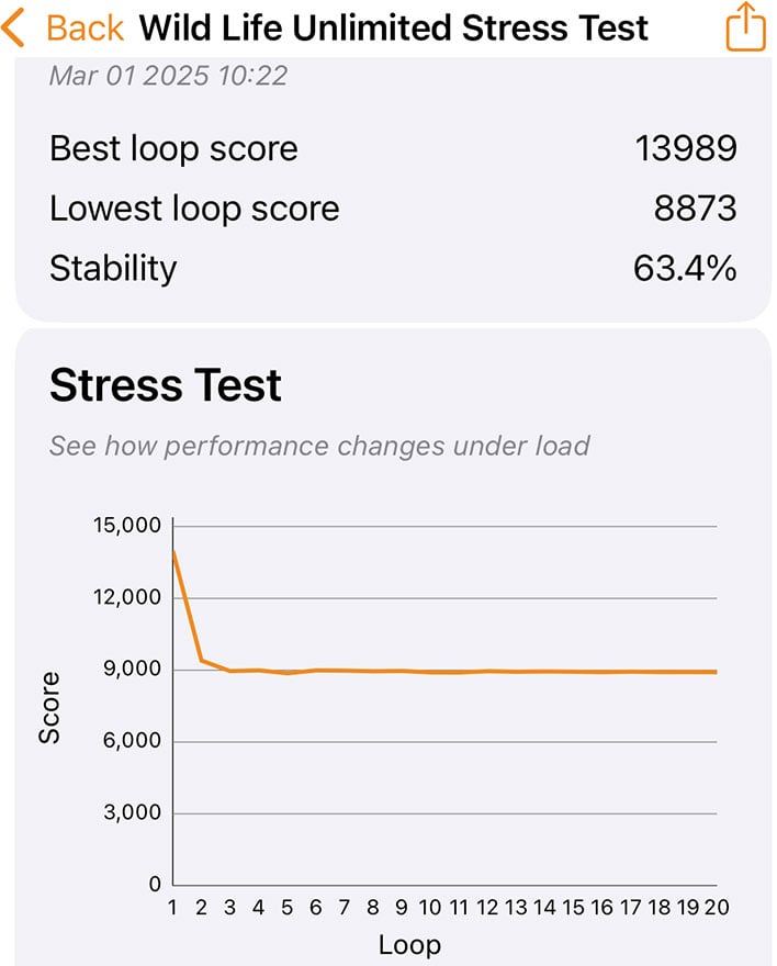 3dmark wild life stress test