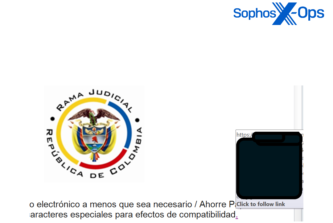 A closer look at the bottom of the previous image, showing that the period at the end of the boilerplate is actually a link